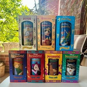 Vintage Walt Disney Burger King Collector Series 7 Glasses New in Boxes.